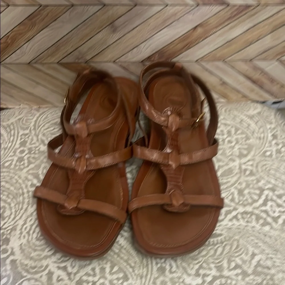 NURTURE Pierre 211 Women's Brown Leather strappy Sandals size‎ 7